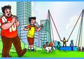 Paman Kikuk, Husin, dan Asta: Paman Kikuk Main Bungy Trampolin
