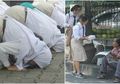 (Foto) Bukan Corat-coret Pakaian, Siswa SMAN 3 Yogyakarta Rayakan Kelulusan dengan Sujud Syukur dan Bakti Sosial