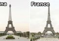 (Foto) Keren! Ini Perbandingan Paris di Prancis vs Paris di China, Coba Temukan Perbedaannya