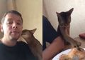 (Video) Lucu Banget, Kucing Ini Merayu Seorang Pria Agar Bisa Makan Daging!