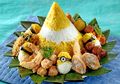 Nasi Tumpeng Dua Warna, Kreasi Unik Yang Pasti Menarik Perhatian Di Acara Tujuh Belasan