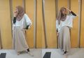 Stylo of The Day, Tampil Feminin dengan Paduan Rok Plisket dan Crop Top ala Winggi Ferdian Untuk ke Kantor