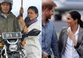 Tak Hanya Iriana Jokowi yang Payungi Suami, Meghan Markle Payungi Pangeran Harry Saat Pidato