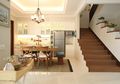 Inspirasi Desain Dapur Menyatu Ruang Makan, Mejanya Pakai Kayu Jati