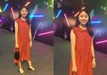 Stylo of The Day, Menampilkan Kesan Feminin Dengan Oranye Midi Dress ala Fidelia Adeline di Jakarta Fashion Week 2019