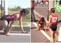 Tolak Menyerah Meski Kakinya Patah, Pelari ini Merangkak untuk Selesaikan Perlombaan