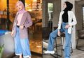 Inspirasi Mix And Match Celana Wide Leg Jeans ala Selebgram Hijabers