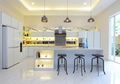 Inspirasi Desain Dapur di Ruang Tengah, Tetap Nyaman dan Segar!