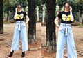Tiru Gaya Kasual Nia Ramadhani dengan Celana Jeans Wide Leg Harga 300 Ribuan