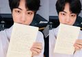 Lewat Surat, Jin BTS Berterima Kasih dan Minta Maaf pada ARMY. Kenapa?