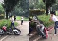 Viral Video Pria Perusak Motor Bakar STNK Setelah Ditilang Polisi, Warganet: 'Waktu Kecil Minum Air Cucian Beras, Jadi Otaknya Pulen'