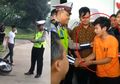 Terbata-bata Minta Maaf, Adi Saputra 'Mewek' Cium Tangan Bripka Oky yang Menilangnya