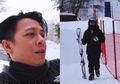 Pengalaman Seru Ariel Noah Saat Ajak Alleia Main Ski di Gunung Salju Jepang