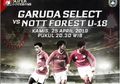 Live Streaming Garuda Select Vs Nottingham Forest U-18, Empat Pilar Andalan Des Walker Absen!