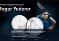 Sorot Mata Jadi Alasan Roger Federer Terukir di Koin Perak Mata Uang Swiss