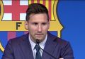 Lionel Messi Menangis Saat Ucapkan Kalimat Ini di Konferensi Pers Perpisahannya dengan Barcelona