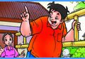 Paman Kikuk, Husin, dan Asta: Gara-Gara Tangga