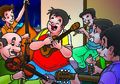 Paman Kikuk, Husin dan Asta: Gara-Gara Bermain Ukulele