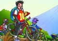 Paman Kikuk, Husin dan Asta: Jagoan Downhill