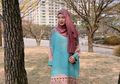 10 Inspirasi Fashion Hijab Stylish Buat Lebaran dari Muslimah Korea, Ayana Moon