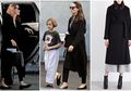 Inspirasi Gaya Fashion Santai Angelina Jolie dengan Busana Serba Hitam yang Elegan Simpel
