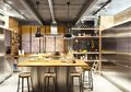 Dapur Industrial Tropis yang Homey