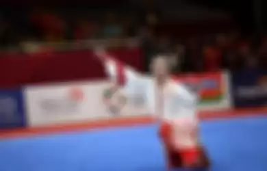 Lindswell Kwok saat bertanding di cabang olahraga wushu Asian Games 2018