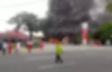 SPBU di Padang kebakaran