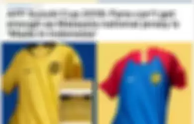 Jersey Timnas Malaysia bertuliskan 'Made in Indonesia'