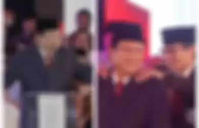 momen unik Prabowo dan Sandiaga Uno
