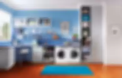 Minimalisasi Ruang terbatas di apartemen dengan Mesin cuci