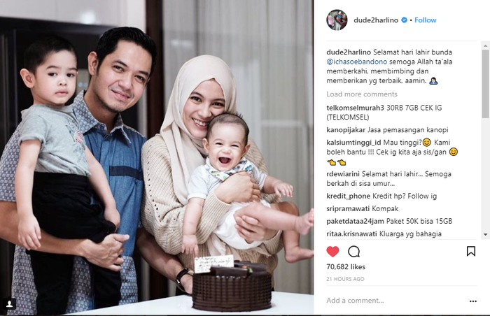 Unggahan foto Dude Harlino