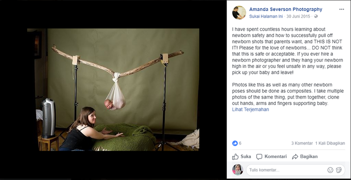 Pose menggantung berbahaya