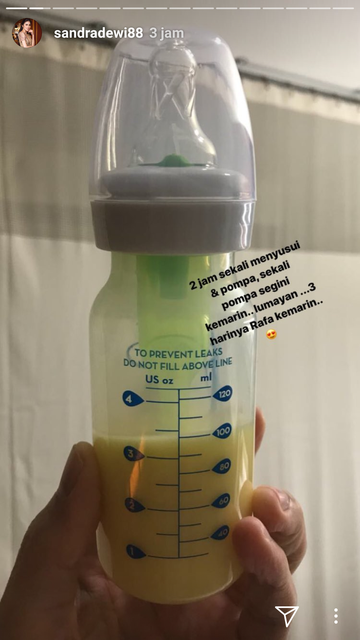 Sandra Dewi membagikan pengalamannya dalam menyusui dan memompa ASI