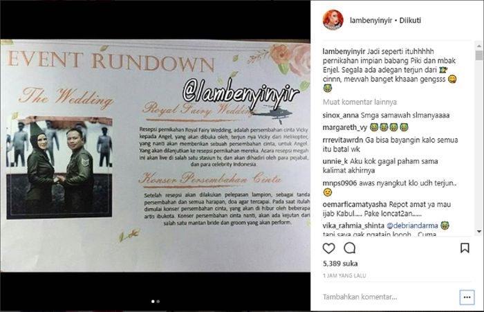 Rundown Acara Resepsi <a href='https://palembang.tribunnews.com/tag/vicky-prasetyo' title='Vicky Prasetyo'>Vicky Prasetyo</a> dan <a href='https://palembang.tribunnews.com/tag/angel-lelga' title='Angel Lelga'>Angel Lelga</a>
