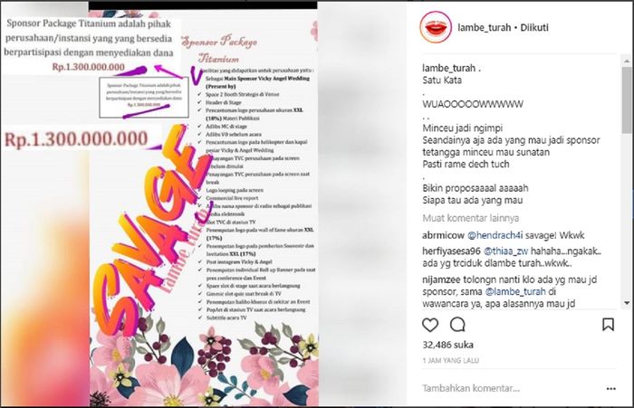 dana acara resepsi <a href='https://palembang.tribunnews.com/tag/angel-lelga' title='Angel Lelga'>Angel Lelga</a> dan <a href='https://palembang.tribunnews.com/tag/vicky-prasetyo' title='Vicky Prasetyo'>Vicky Prasetyo</a>