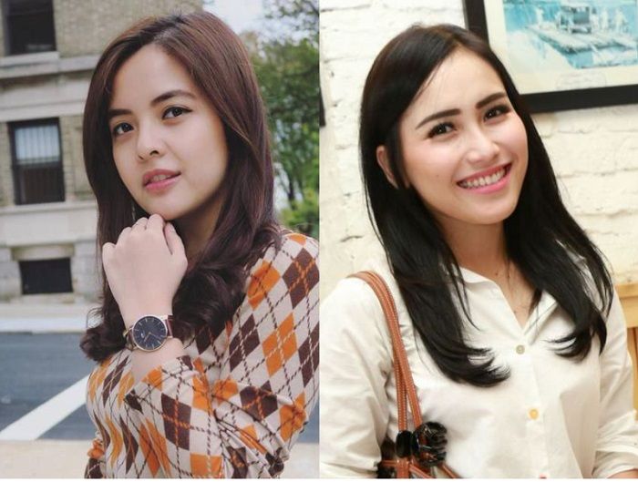 Kiri: Tasya Kamila, Kanan: Ayu Ting ting