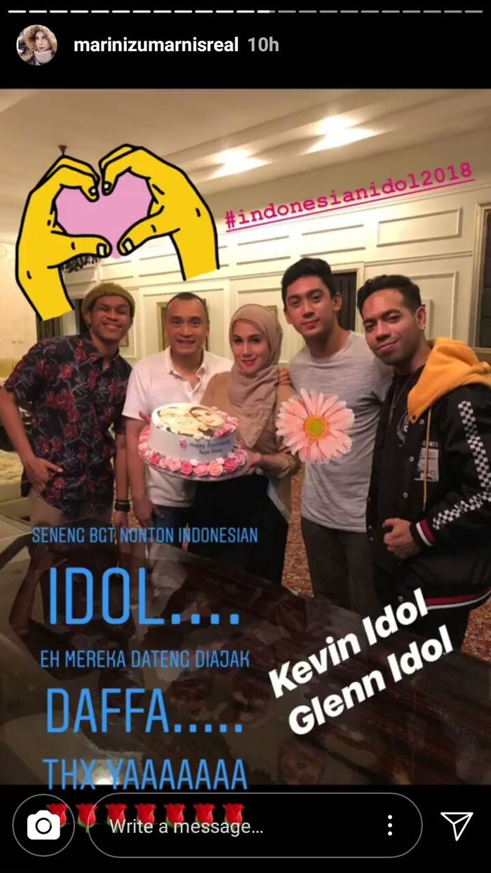 Marini Zumarnis dan Keluarga, Serta Glen dan Kevin