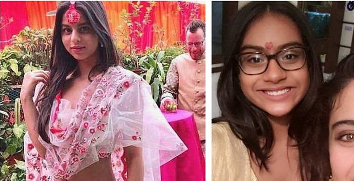 Suhana (kiri) dan Nysa (kanan) menggunakan pakaian India