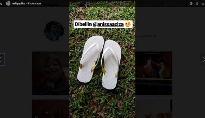 Sendal jepit Raditya Dika