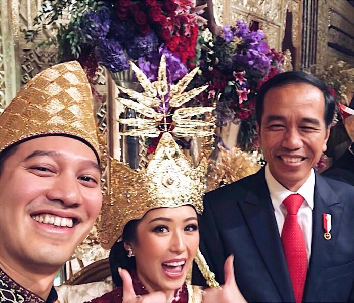 Pernikahan Aga dan Ling Ling dihadiri Presiden Jokowi
