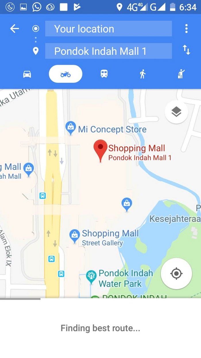 wayGoogle Maps untuk motor