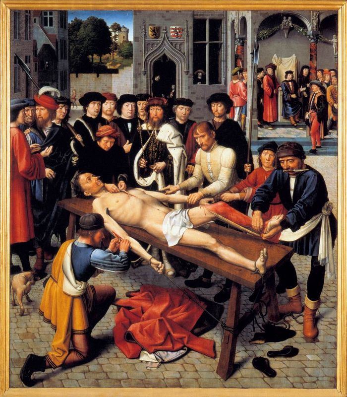 Lukisan Gerard David berjudul Flaying of Sisamnes