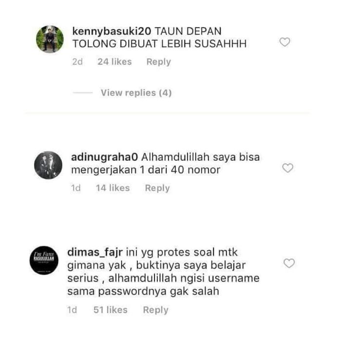 Komentar lucu para peserta UNBK.