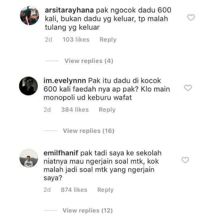 Komentar lucu para peserta UNBK.