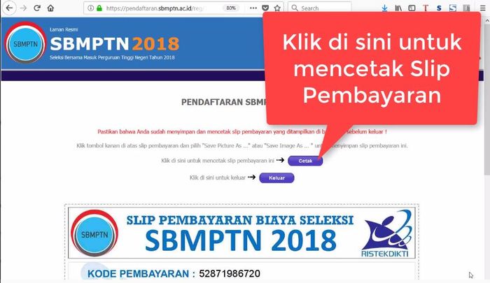 Tutorial Pendaftaran SBMPTN 2018