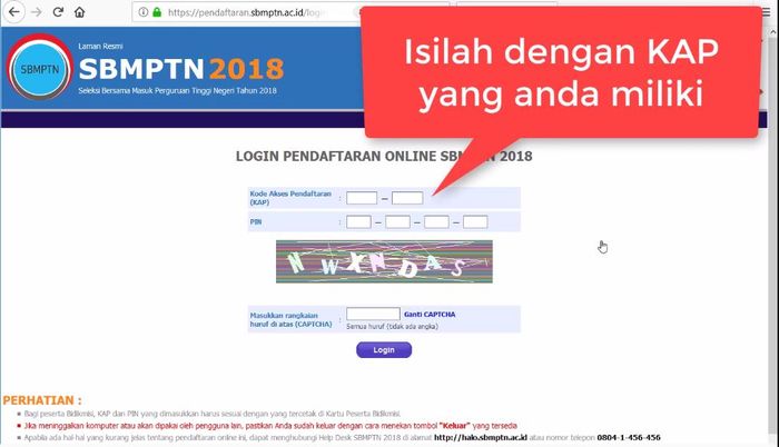 Tutorial Pendaftaran SBMPTN 2018