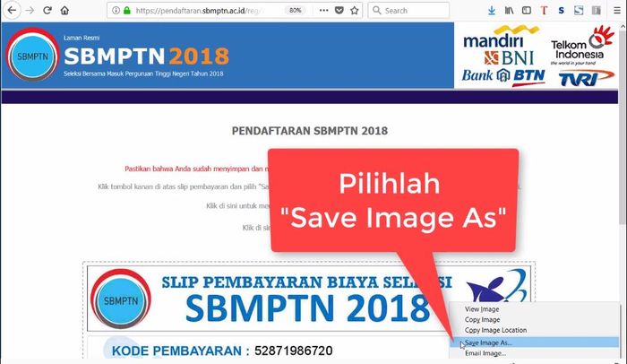 Tutorial Pendaftaran SBMPTN 2018