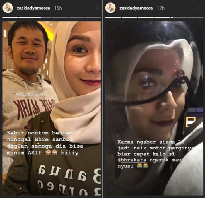 Zaskia kabur sejenak pakai ojek