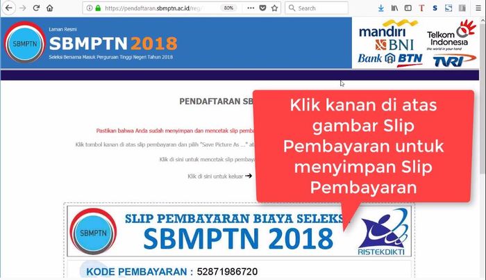Tutorial Pendaftaran SBMPTN 2018
